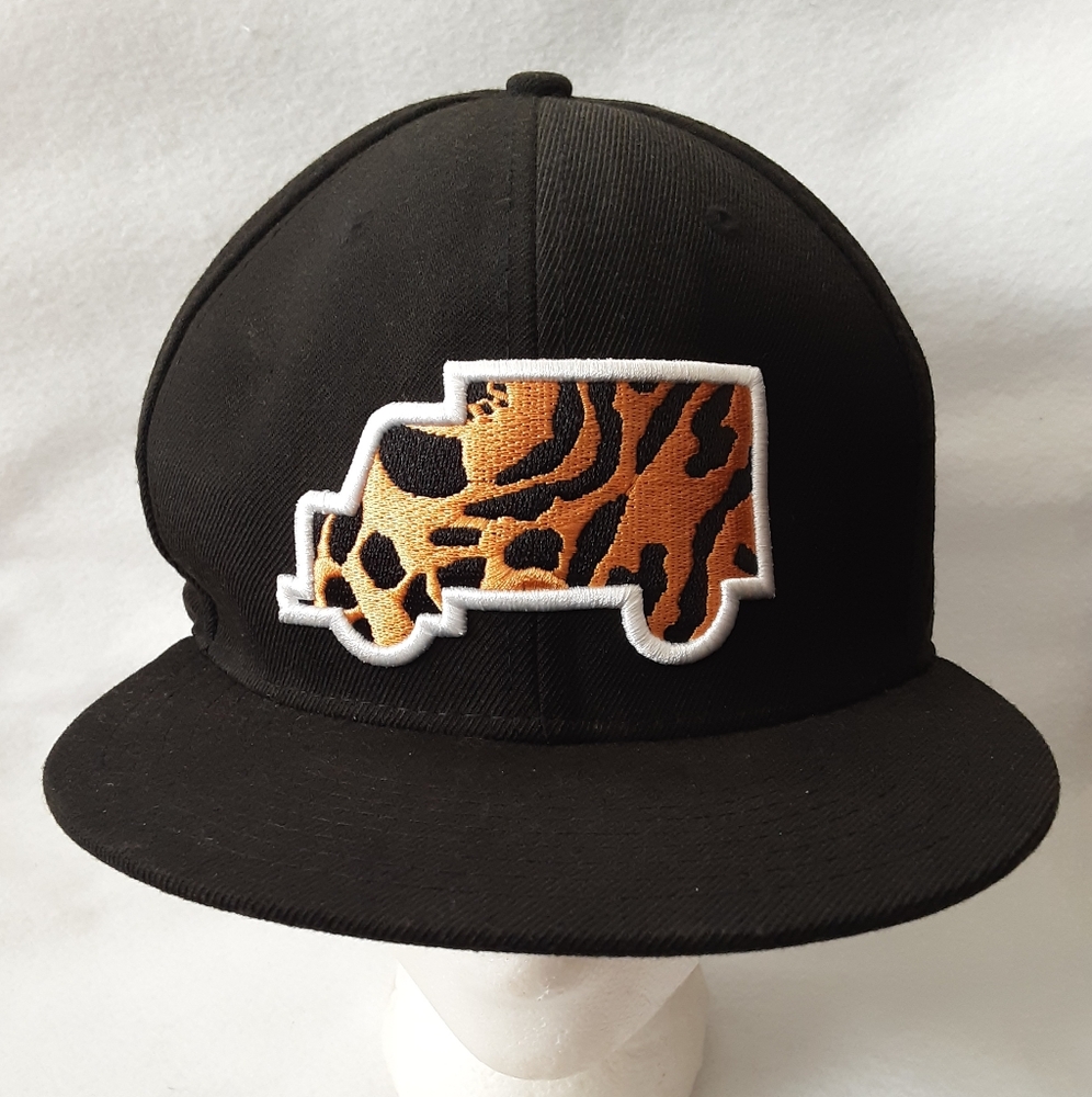 Black and Orange Kids Cap